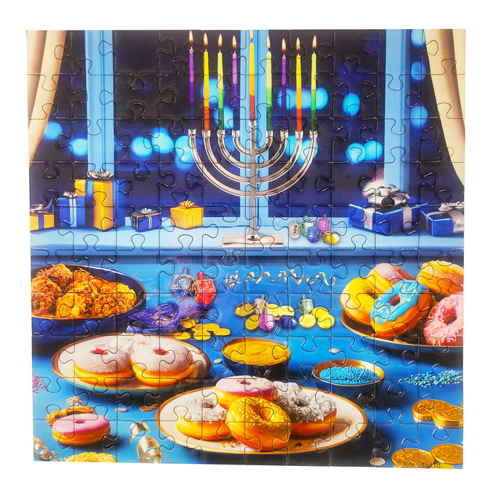100 Piece Chanukah Scene Jigsaw Puzzle