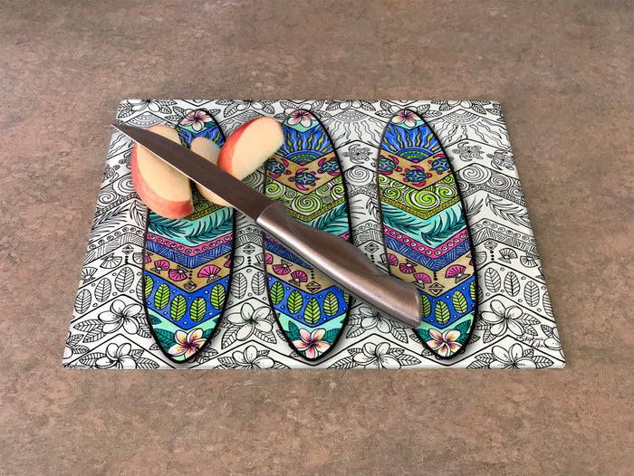3 Surf Boards Cutting Board
