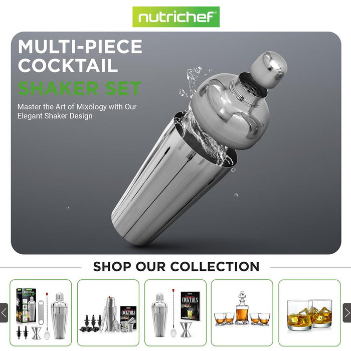 7-Piece Bartender Set - Create Cocktails - Stainless Steel, Dishwasher Safe