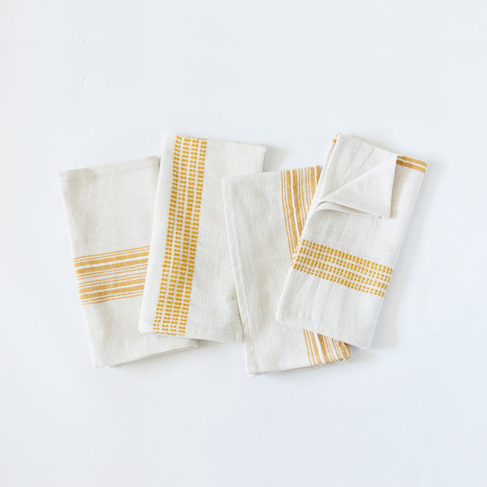 Natural with Gold / Set of 4