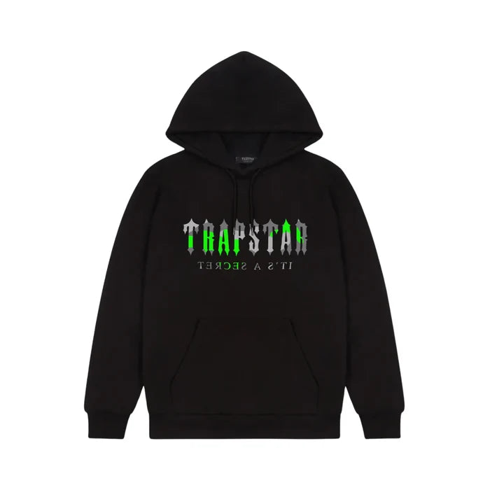 Bluza Trapstar Decoded Camo Hoodie - Black/Neon Green L TRAPSTAR Bluzy