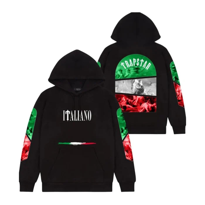Bluza Trapstar Italiano Art of War Hoodie Black TRAPSTAR Bluzy