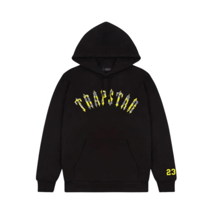 Bluza Trapstar x Central Cee Arch Hoodie Black TRAPSTAR Bluzy