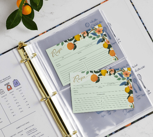Rifle Paper Co. Citrus Grove Recipe Cards