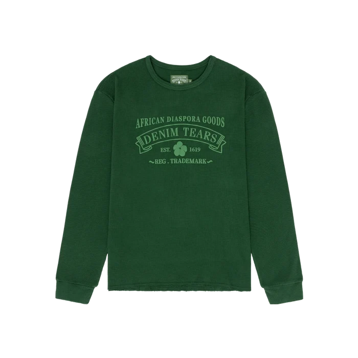 Denim Tears ADG Thermal Longsleeve Green DENIM TEARS Bluzy