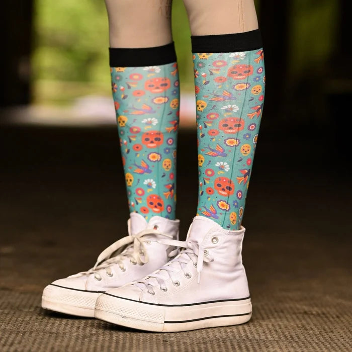 Dreamers & Schemers Boot Socks - Holiday Day of the Dead