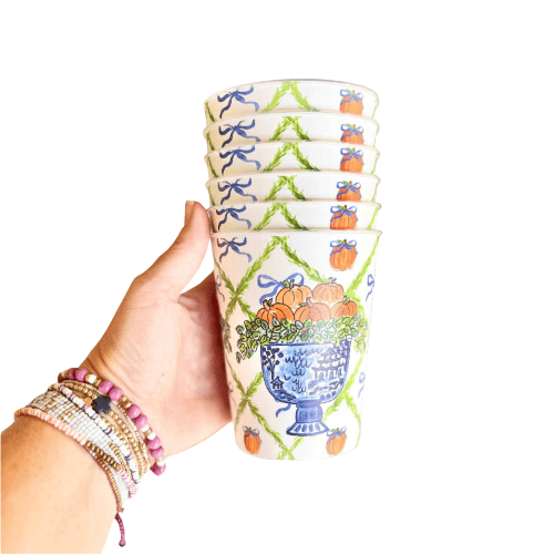 Happy By Rachel, LLC Fall Fall Topiary Reusable Party Cups