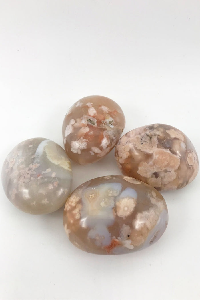 Flower Agate Palm Stone - Zero Point Crystals