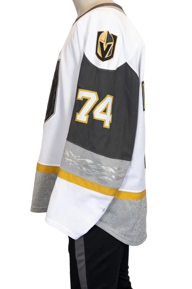 Game-Issued:74 Noah Carroll White Jersey-484 - Vegas Team Store