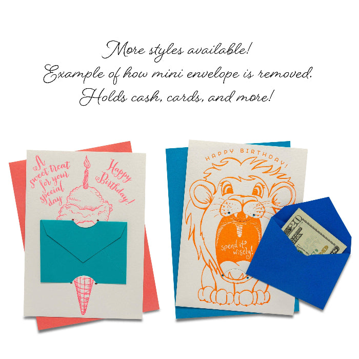 Color Box Design & Letterpress Graduation | Gift Card Holder