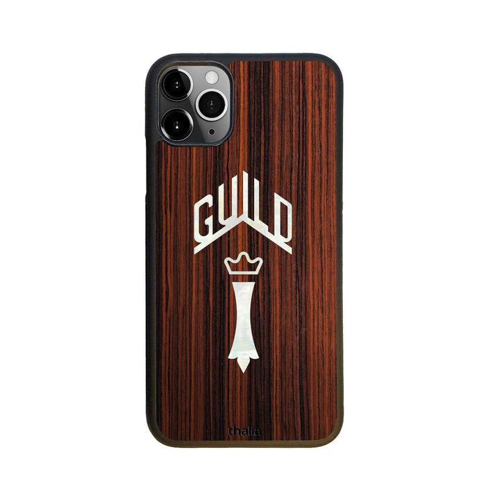 GuildbyThalia Phone Case Indian Rosewood & Guild Chesterfield Pearl Logo | Phone Case iPhone 11 Pro Max