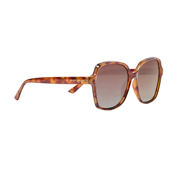 Mary Square Haley Polarized Sunglasses | Tortoise