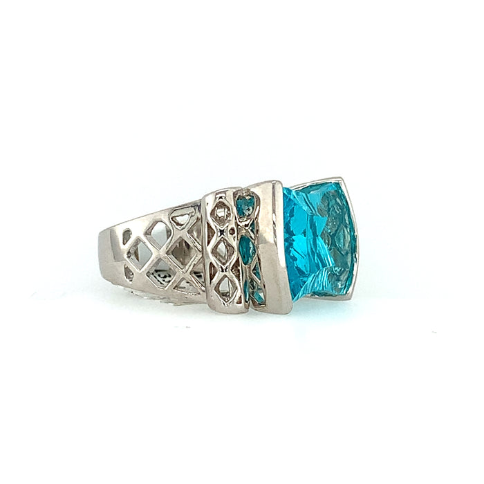 Helenite Fancy Cut Ring - Zero Point Crystals