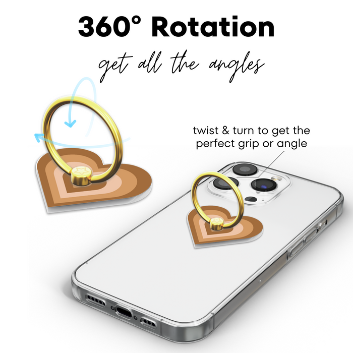 Java Hearts Adhesive Phone Ring