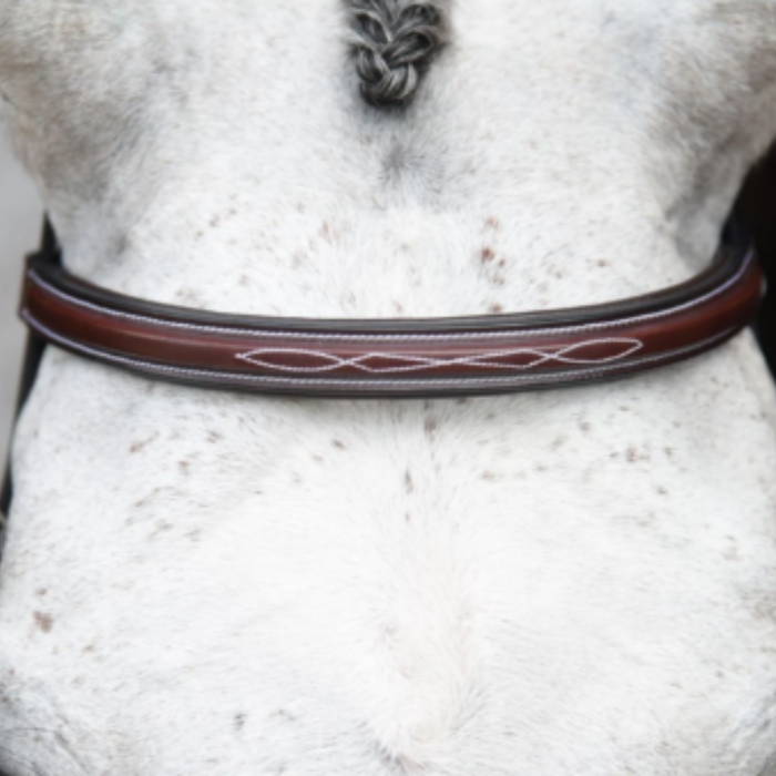 KL Italia Square Raised Fancy Stitched Browband