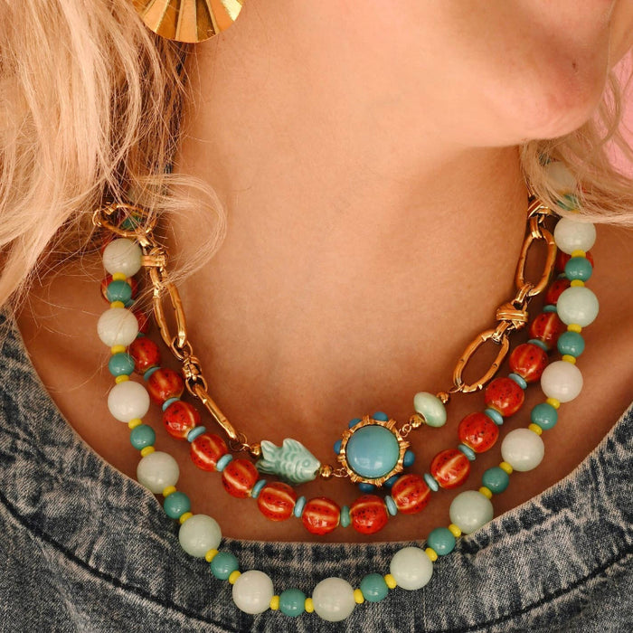 Treasure Jewels Inc. Love Big Red Necklace