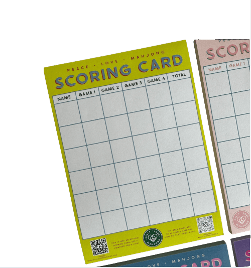 Peace Love Mahjong Mahjong Scoring Notepad