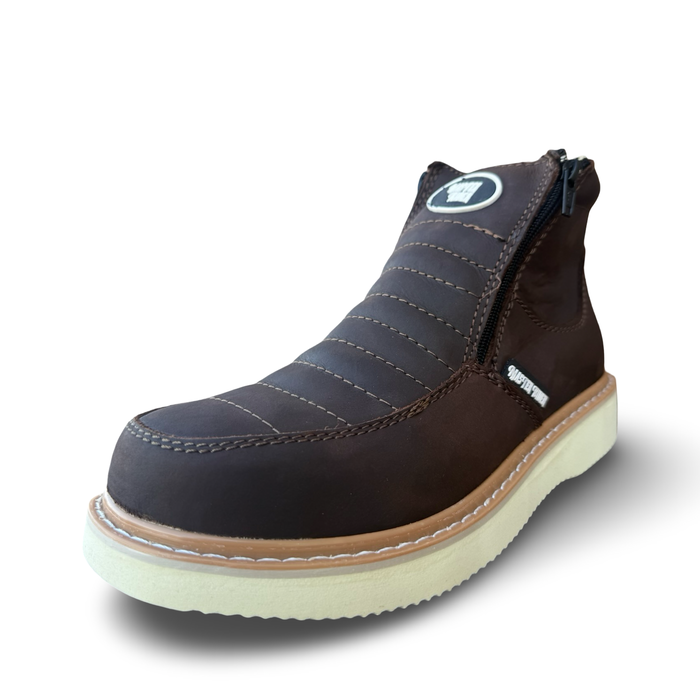Master Rider Non-Slip Work Shoes with Double Zipper – With Steel Toe