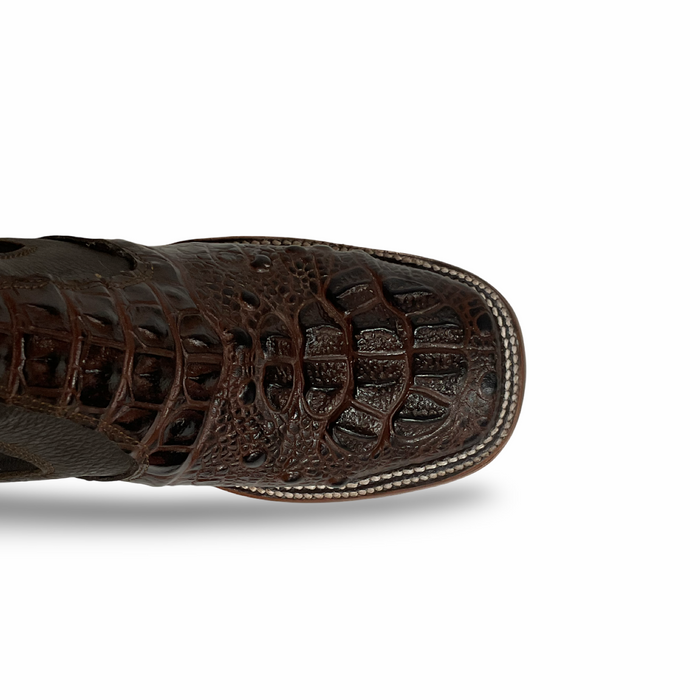 Men’s Brown Croc-Print Western Boots