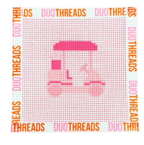 Duo Threads Pink Par Tee Golf Cart Needlepoint Canvas