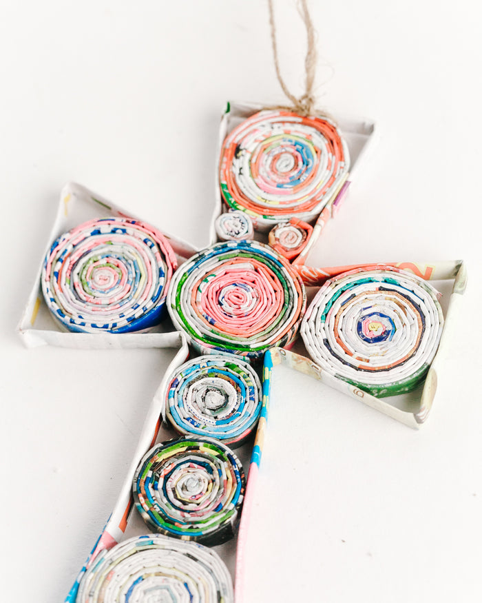Quilled Paper Cross Ornament