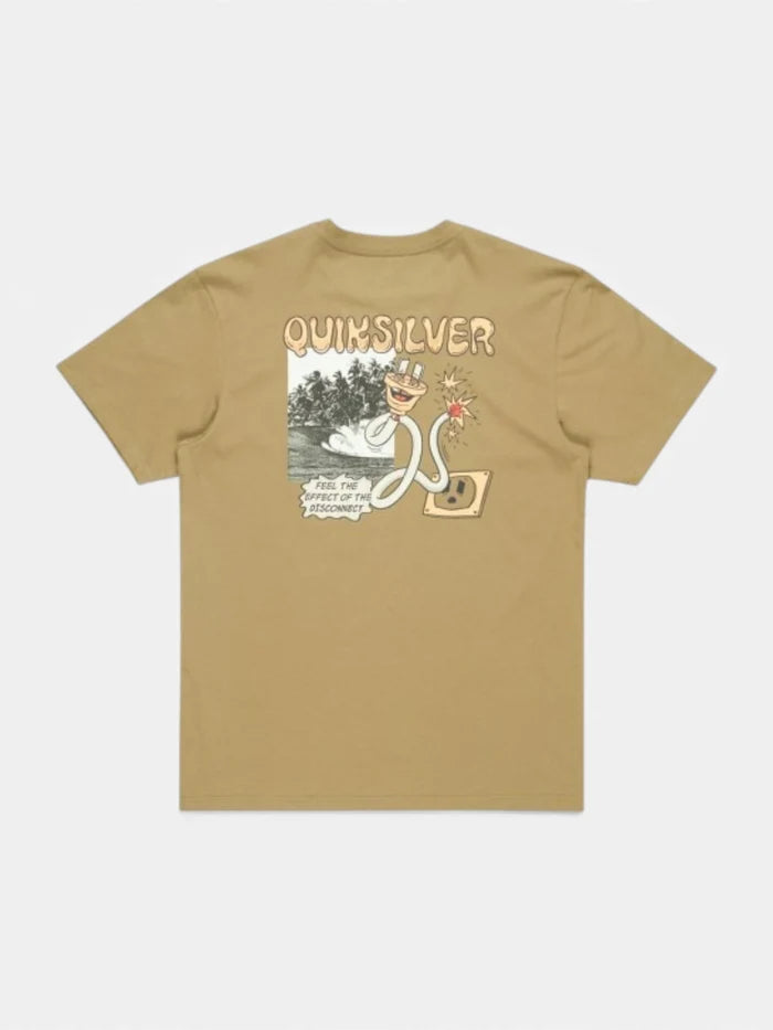 Remera Quiksilver Disconnect Effects Verde Beige