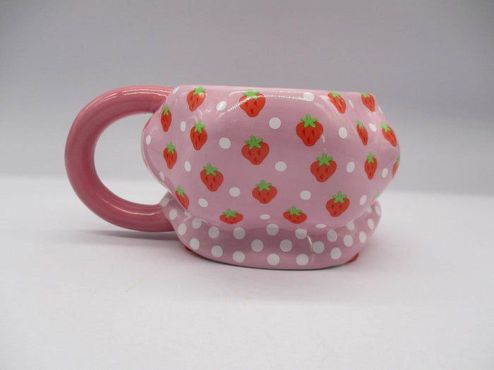 Silver Buffalo Strawberry Shortcake Head Ceramic 3D Sculpted Mug