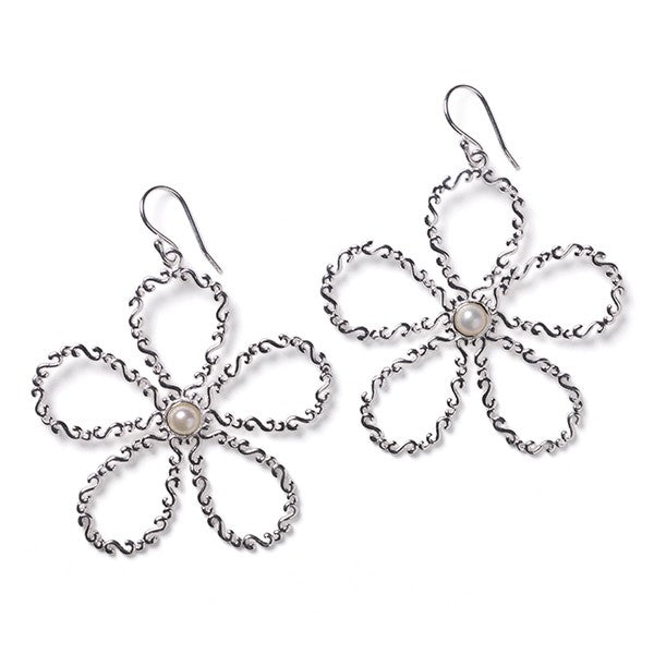 Southern Gates® Scrolling Vine Petal Earrings Courtyard Series 43mm 925 Sterling Silver Designed and distributed in Charleston, SC Celebrate historic Southern gardens featuring wrought iron elements of sweet blooms, scrolling vines and lush landscapes.