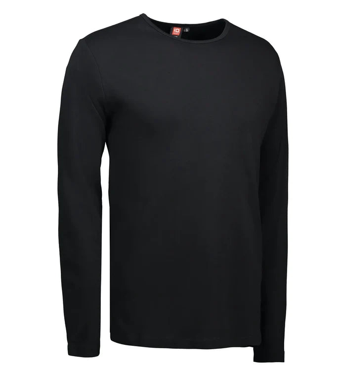 Svart långärmad t-shirt för män