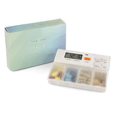 TabTime 4 - Pill box with an alarm with large compartments - Tabtime Limited