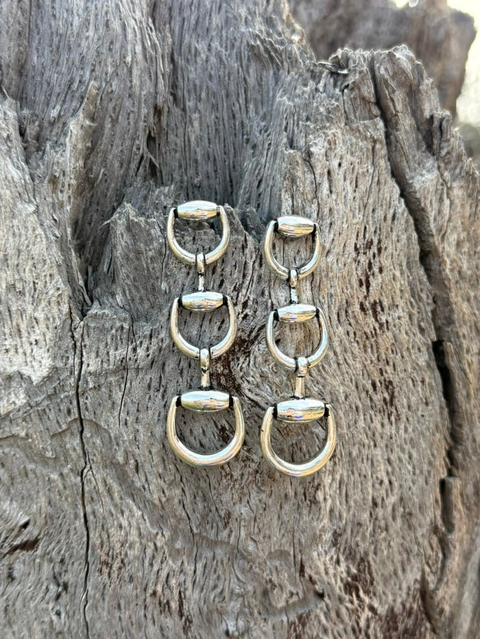 Trio Snaffle Bit Dangle Earrings