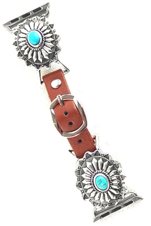 Turquoise Concho Faux Leather Watch Band38/41 (mm)
