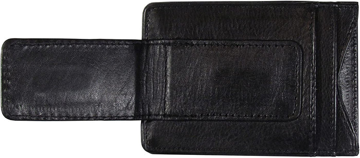 Vegas Golden Knights Black Leather Wallet with Money Clip - Vegas Team Store