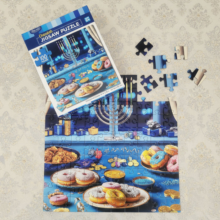 100 Piece Chanukah Scene Jigsaw Puzzle