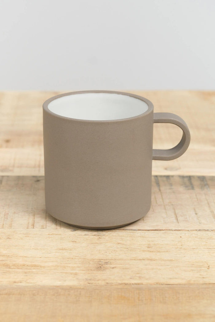 Hasami Porcelain Home CoffeeTea 13 oz Glazed Mug Ash White / 3 3/8" D X 3 1/2" H