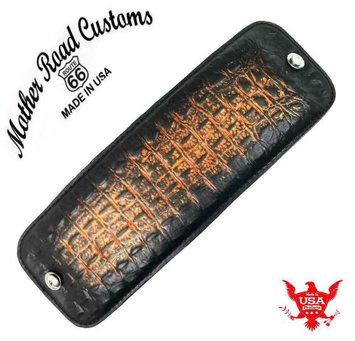 2010-2020 Harley Sportster Passager P-Pad Steel  Spring Seat Ant Brn Alligator - Mother Road Customs