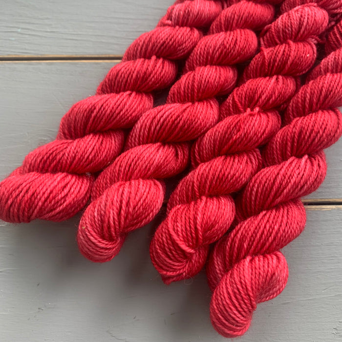 25 Gram Mini - Crimson - Merino Nylon Sock