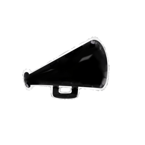 Havin a Party Balloons 27" Black Cheer Megaphone Balloon