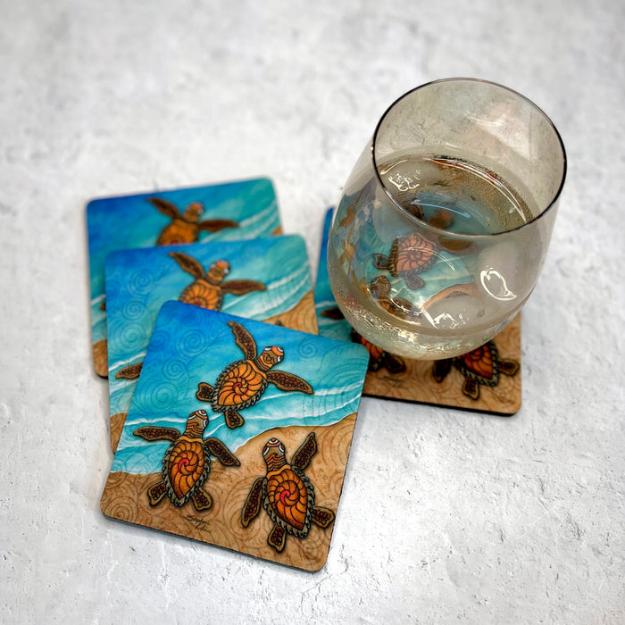 3 Baby Turtles Coaster