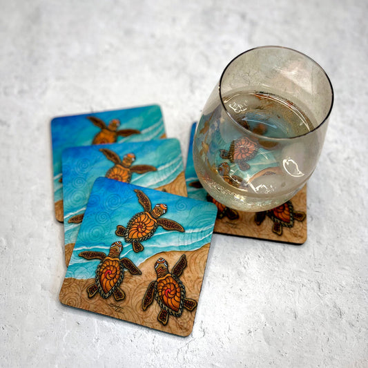 3 Baby Turtles Coaster