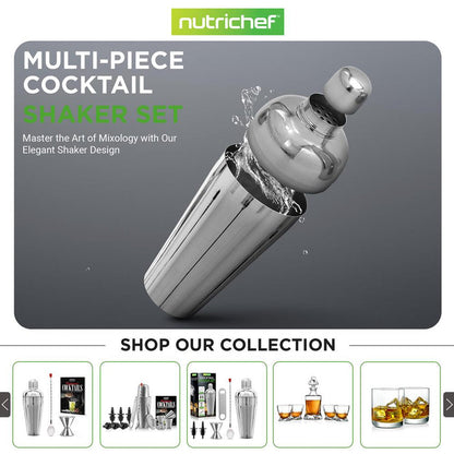 3-Piece Bartender Set, Professional Mixology, Stainless Steel, Silver