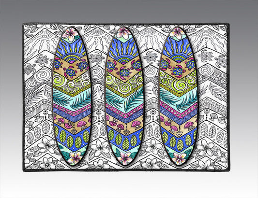 3 Surf Boards Door Mat