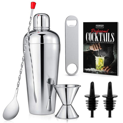 7-Piece Bartender Set - Create Cocktails - Stainless Steel, Dishwasher Safe