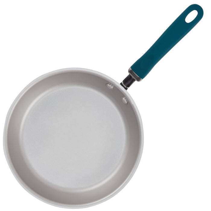 Cookware 9.5" Covered Deep Frying Pan | Teal Shimmer