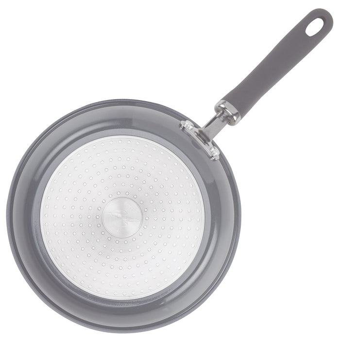 Cookware 9.5" Covered Deep Frying Pan | Gray Shimmer