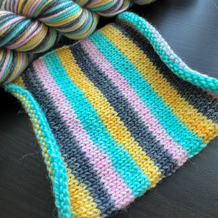 Ice Cream Shoppe - Self Striping Merino Nylon Sock & DK