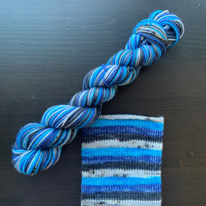 50 Gram Mini - Winter Solstice - Self Striping Merino Nylon Sock