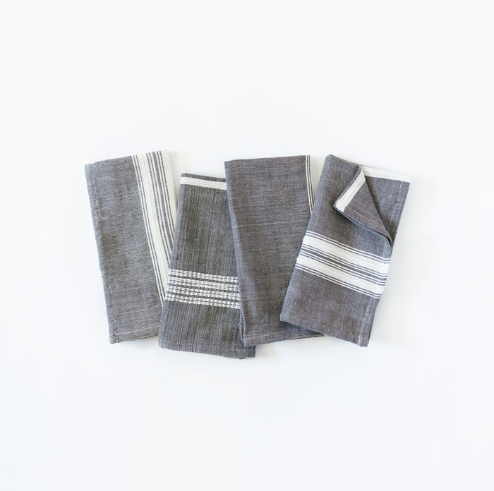 Grey with Natural / Set of 4