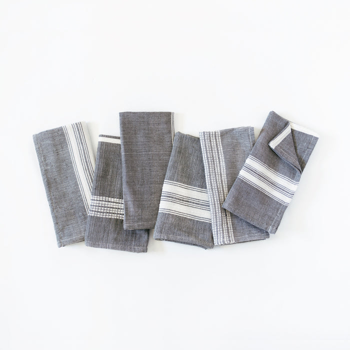 Grey with Natural / Set of 6