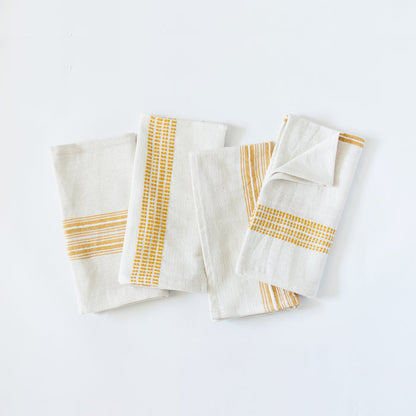 Natural with Gold / Set of 4
